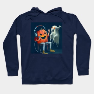 Pumpkin Rocker Impresses Ghost Hoodie